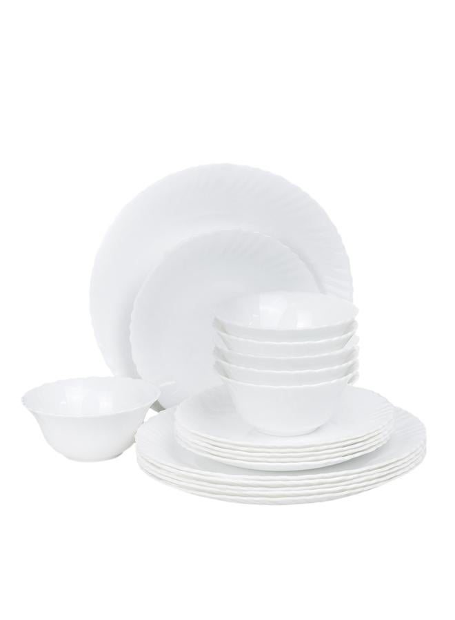 كويزين أرت طقم عشاء أوبال وير أورا 18 قطعة أبيض - Image 5